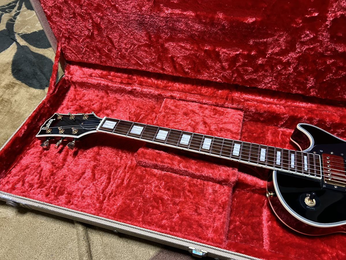 2014年製・超美品・BURNY・ Les Paul ・Custom・ゴールドパーツ・レスポールカスタム・バーニー調整済み・ケース付き激安。_画像8