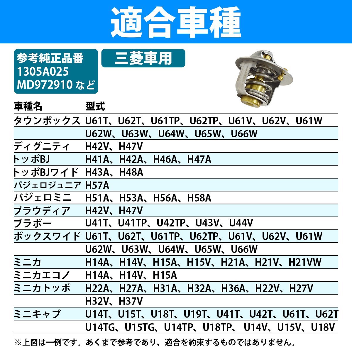 サーモスタット 三菱 パジェロジュニア H57A サーモスタッド 1305A025 MD972910_画像3