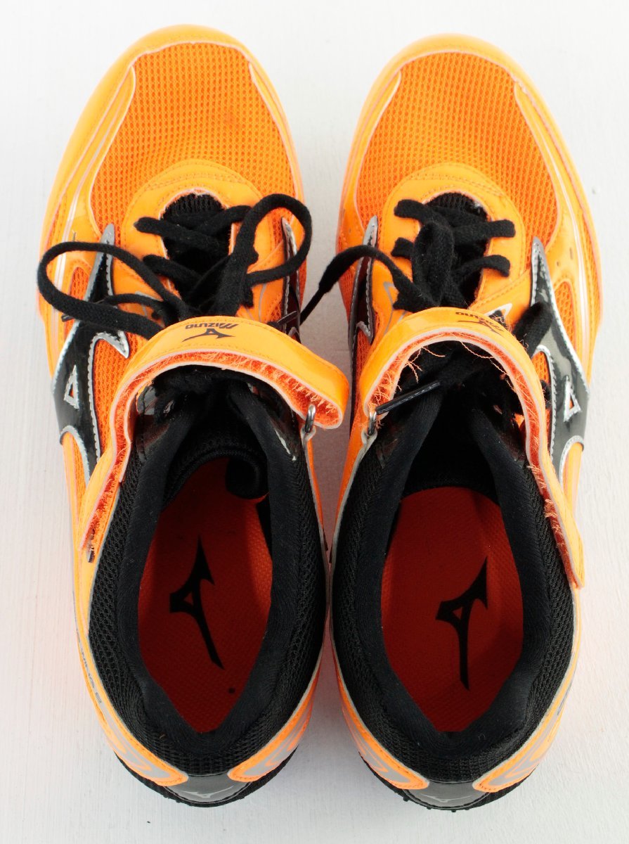 【中古品】MIZUNO ミズノ CITIUS WING2 シティウスウィング2 陸上スパイク U1GA172409 オレンジ×ブラック 26.5cm：の画像6