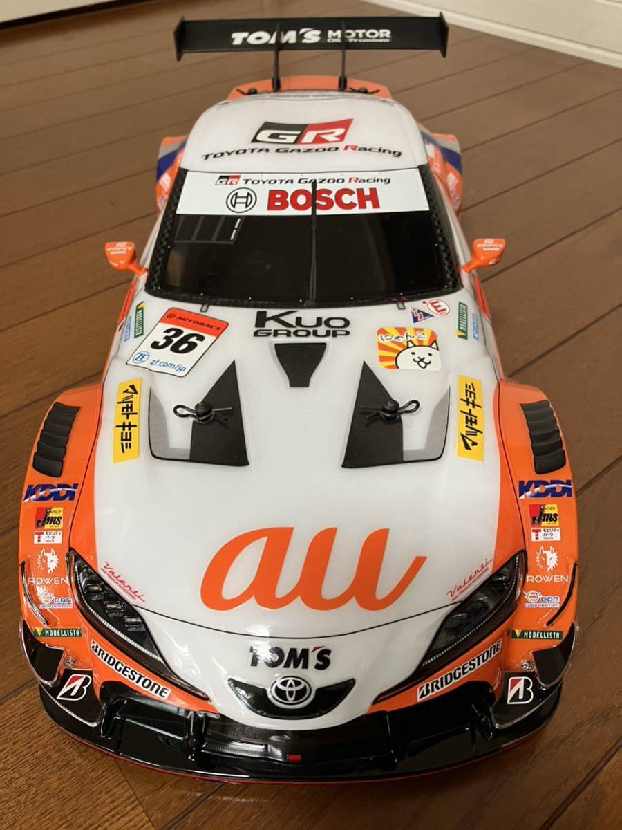 1/10RC au TOM'S GR Supra （TT-02シャーシ） 58703 組立済_画像2