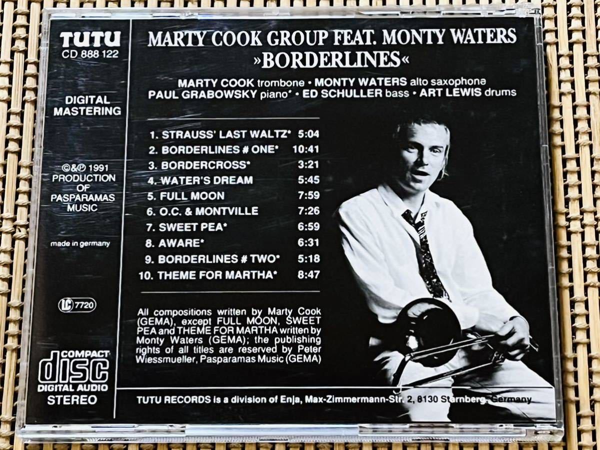 MARTY COOK GROUP feat. MONTY WATERS／BORDERLINES／TUTU RECORDS CD 888 122／独盤CD／マーティ・クック／中古盤_画像2