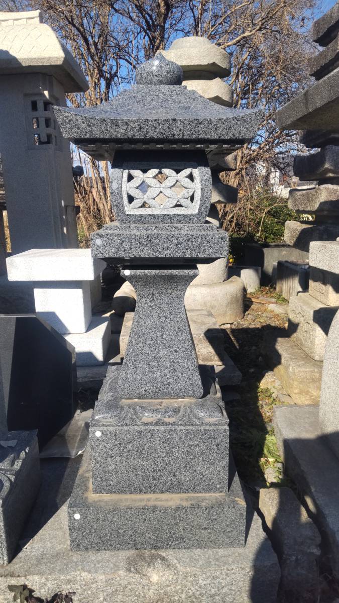 発送不可☆配達引取限定☆グレー系墓前灯篭磨き☆単品☆未使用 発送不可☆配達引取限定☆グレー系墓前灯篭磨き☆単品☆未使用