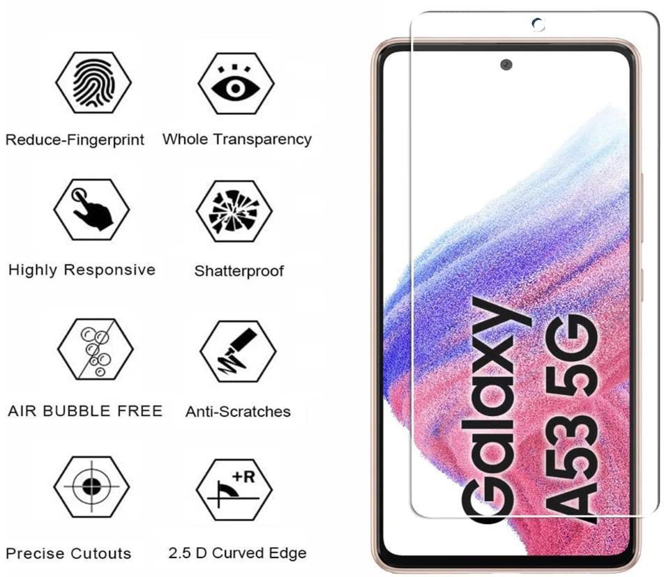 「ガラスフィルムセット」Galaxy A53 5G SC-53C SCG15 クリア シリコン ケース カバー ギャラクシー a53 透明 旭硝子 ガラス フィルム