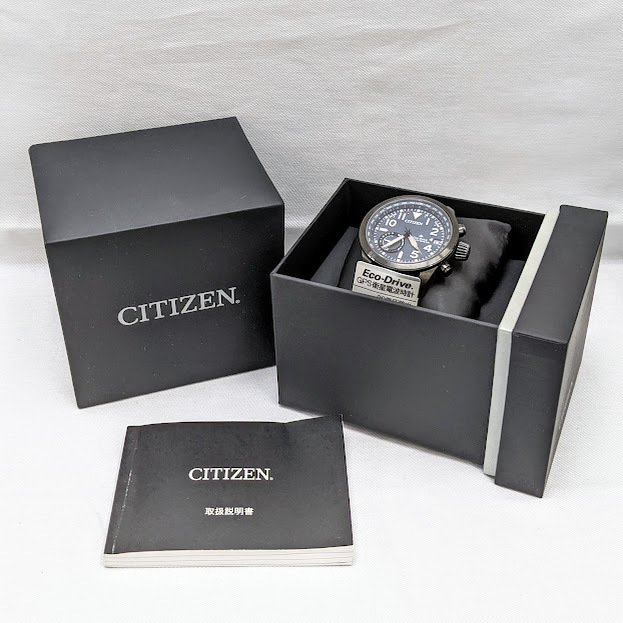 【10476】CITIZEN シチズン Eco-Drive エコドライブ プロマスター サテライトウェーブ F150-S113512 電波ソーラー 稼動品 デイト 腕時計_画像9