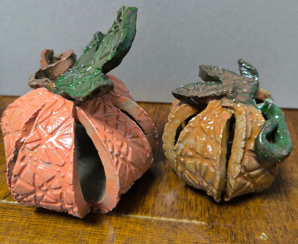 かぼちゃのオブジェ　ハロウィン　陶器