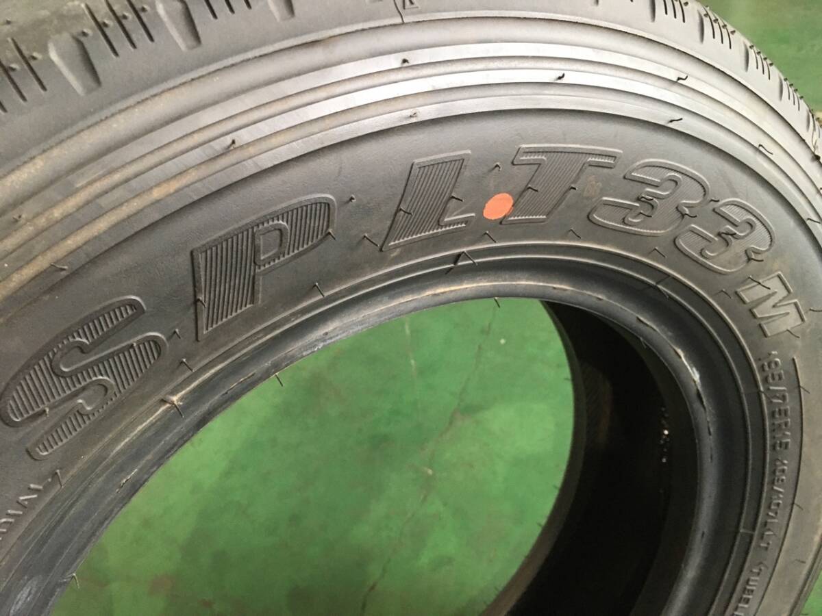 s121-4-2 ☆195/75R15 中古2本♪ ダンロップ SPLT33M 2021年製 新車外しなので溝たっぷり！ K30_画像7