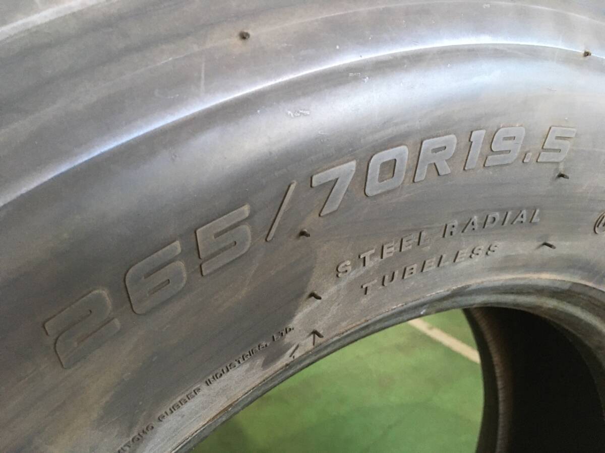 s163-4-2 ☆265/70R19.5 中古4本！ ダンロップ エナセーブSP688 2021年製 残溝8ｍｍ ♪ k180_画像8