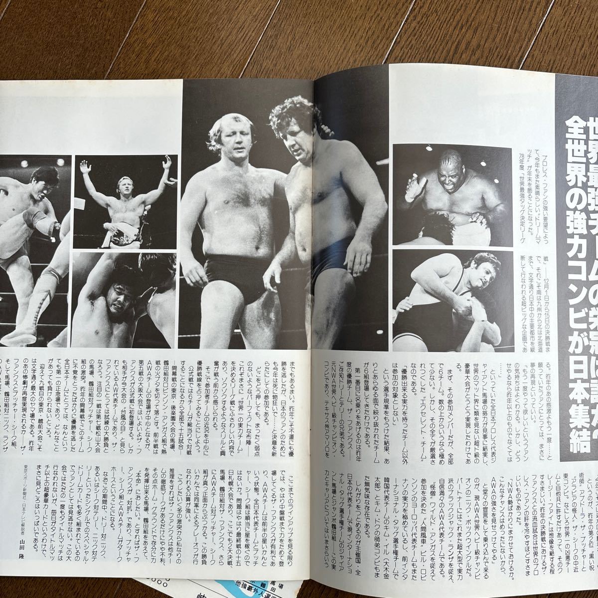レア!全日本プロレス 78世界最強タッグ決定リーグ戦 岐阜大会パンフレットの画像4