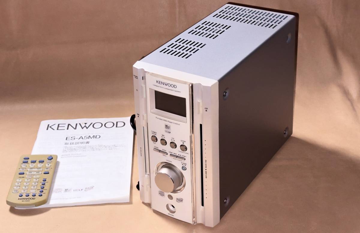 正常動作確認済み ケンウッド ミニコンポ KENWOOD ES-A5MD 2006年製 本体、リモコン、取説_画像1