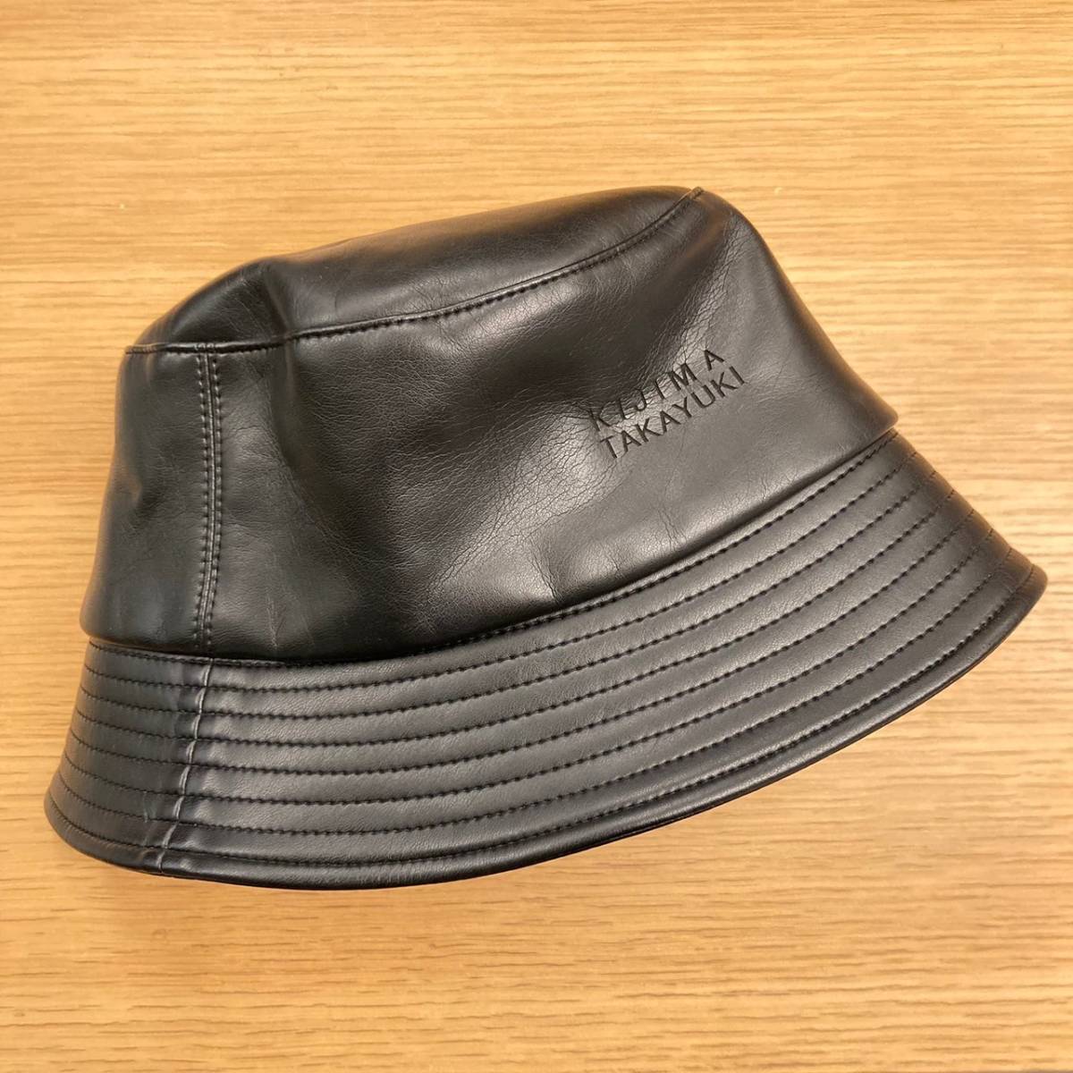 KIJIMA TAKAYUKI 帽子　W-202733 フェイクレザー バケットハット