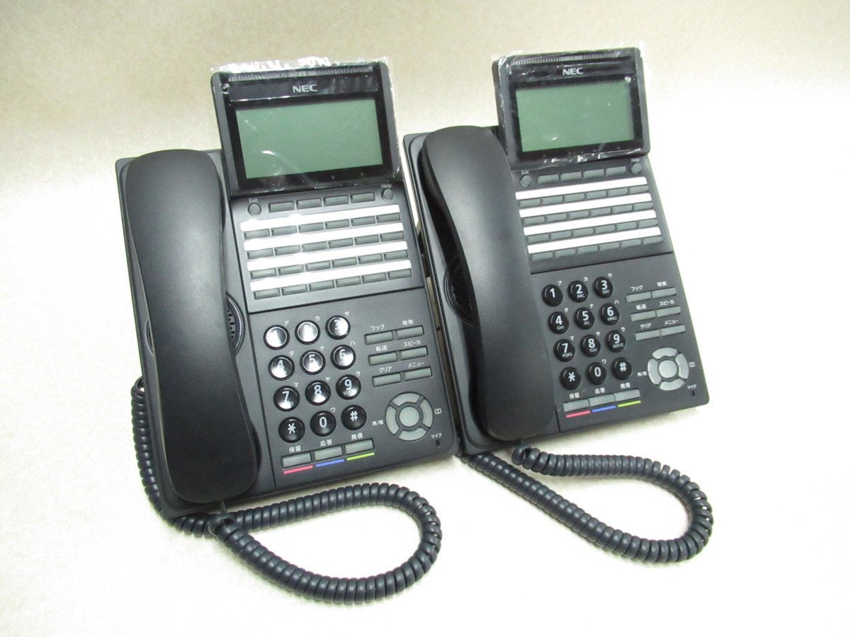 Ω ZZK1 880 保証有 キレイ NEC UNIVERGE Aspire WX DTK-24D-1D(BK)TEL 24ボタン標準電話機 2台セット・祝10000！取引突破！