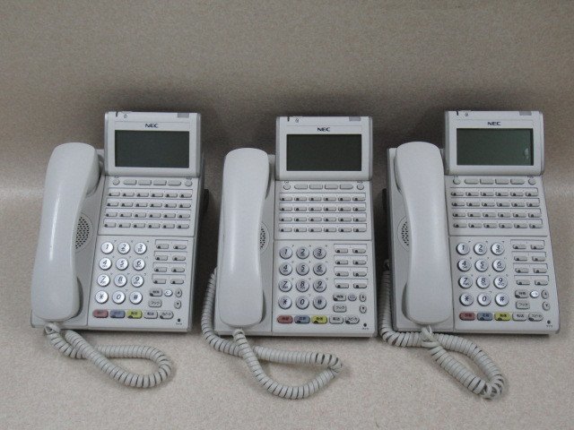 Ω ZS2 7438♪ 保証有 NEC ITL-32DLK-1D(WH)TEL Apire X 32ボタンIP多機能電話機 3台セット キレイめ・祝10000！取引突破！