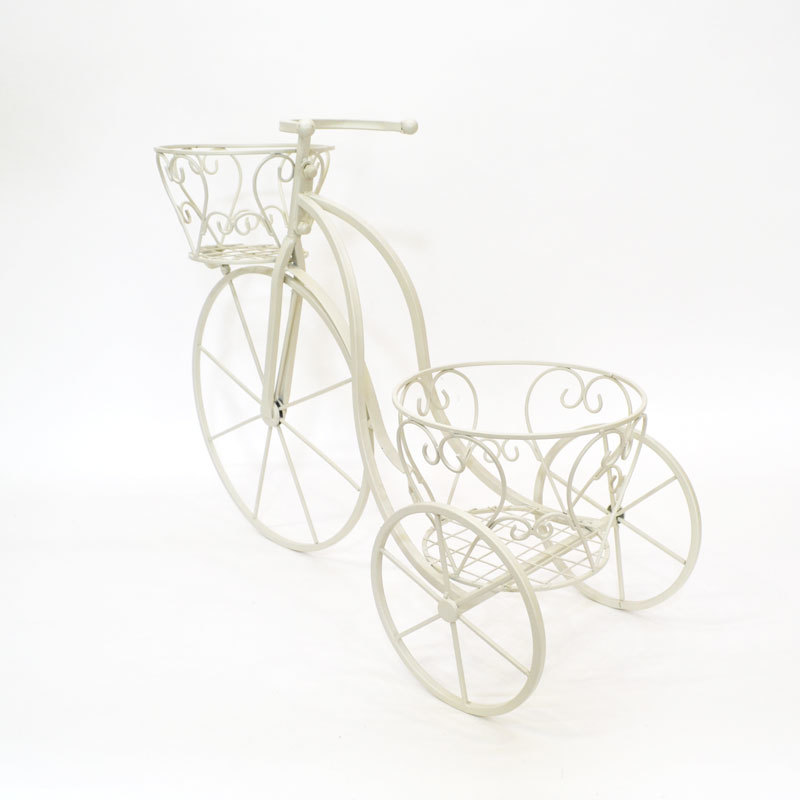  iron planter Try sikru tricycle white garden 