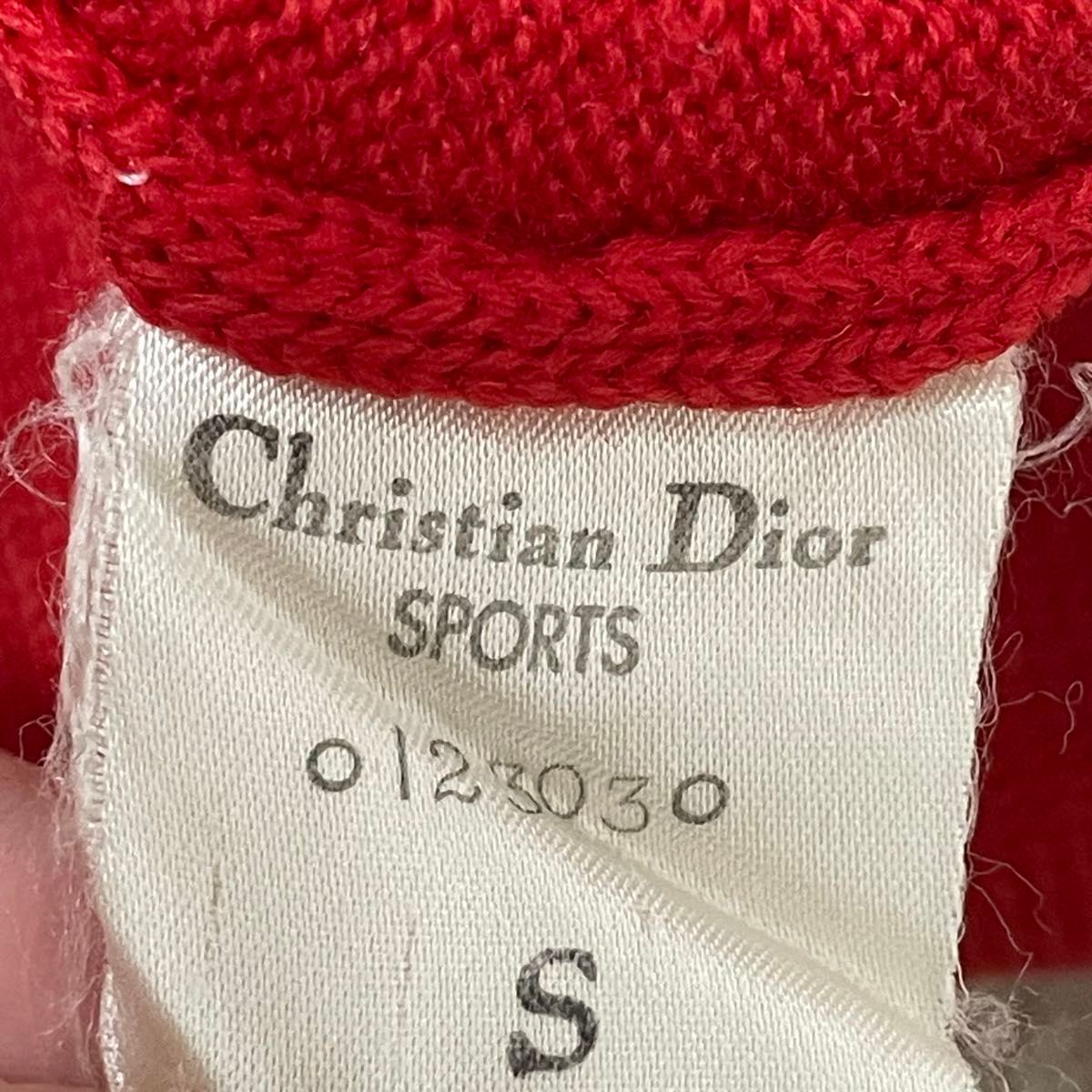 Christian Dior Vネックウールニット ロゴ刺繍 ヴィンテージ Christian Dior Vネックウールニット ロゴ刺繍 ヴィンテージ