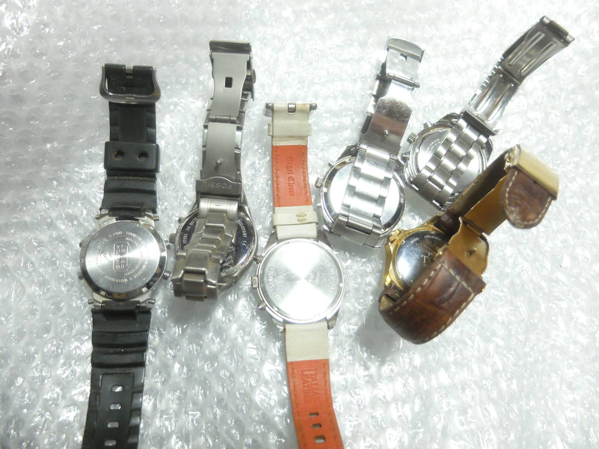 オリエント・セイコー・フォッシル・カシオ・など　　クオーツ腕時計　色々6個まとめて　USEDジャンク品_画像4