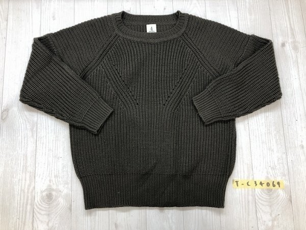 Adam et Rope アダムエロペ レディース QUATRE ニットセーター 38 カーキ_画像1