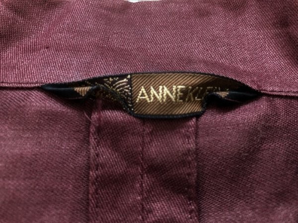 ANNE KLEIN アンクライン レディース 薄手 ジャケット?スカート 上下セットアップ 9R ワイン色