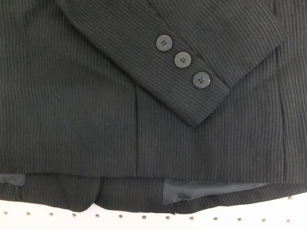 GIO SPORT ジオスポーツ レディース 日本製 ウール混 スカート ジャケット スーツ 上下セット 2点セット 黒 ブラック 9_画像3