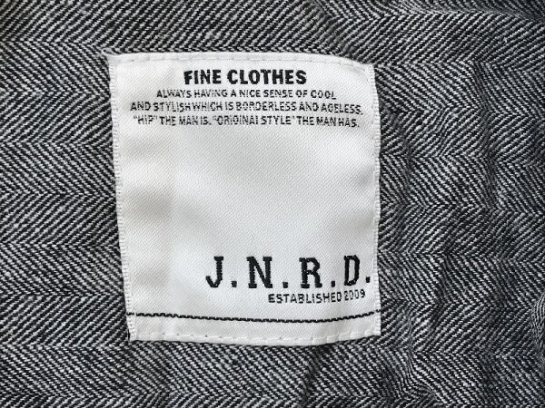 J.N.R.D. メンズ 薄手 シャツジャケット 白黒_画像2