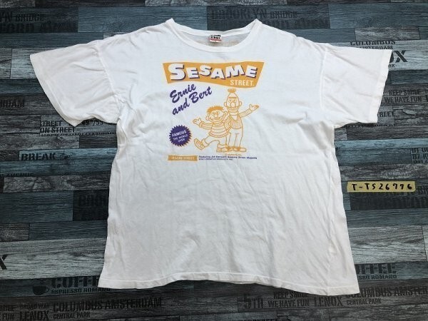 SESAME STREET セサミストリート メンズ アーニー&バート プリント 半袖Tシャツ M 白_画像1