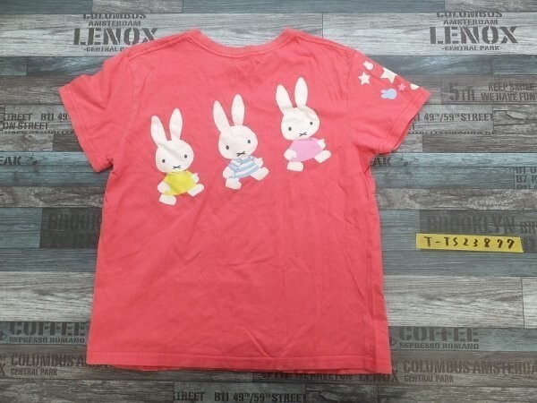 miffy ミッフィー レディース 両面プリント キャラクター Tシャツ コーラルピンク M_画像3