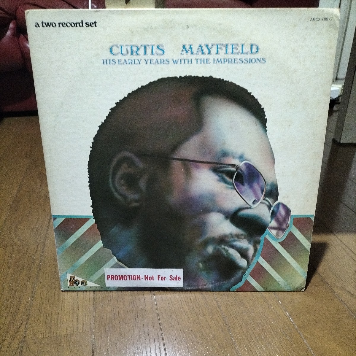 ソウル輸入盤　２枚組中古レコード　カーティスメイフィールド　His early years with the impressions プロモ盤　Curtis Mayfield LP_画像1