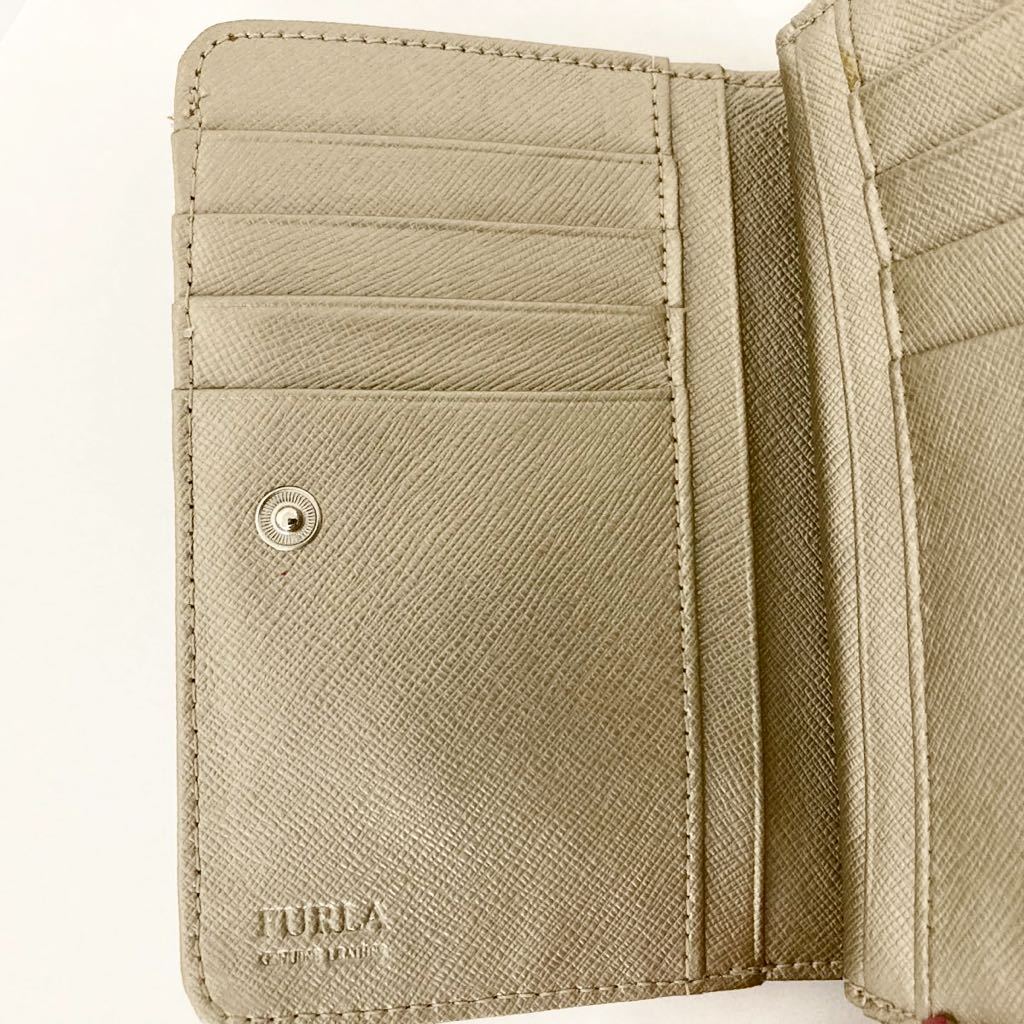 【送無】FURLA レザー ラウンドファスナー 二つ折り財布 小銭入れ 財布 フルラ カードケースの画像5