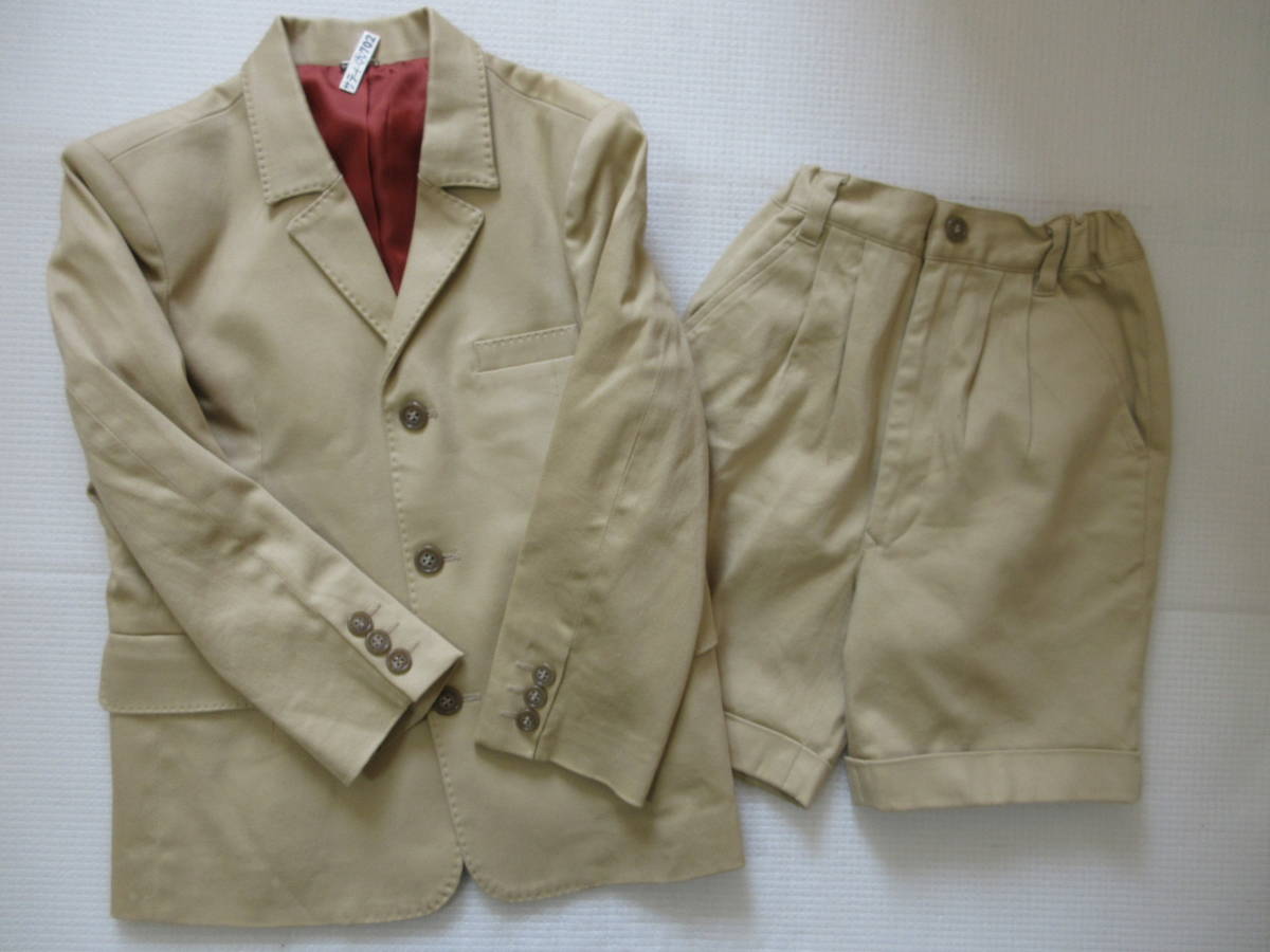 BRACES KID'S ... 120  костюм   пиджак   брюки    бежевый （B56）