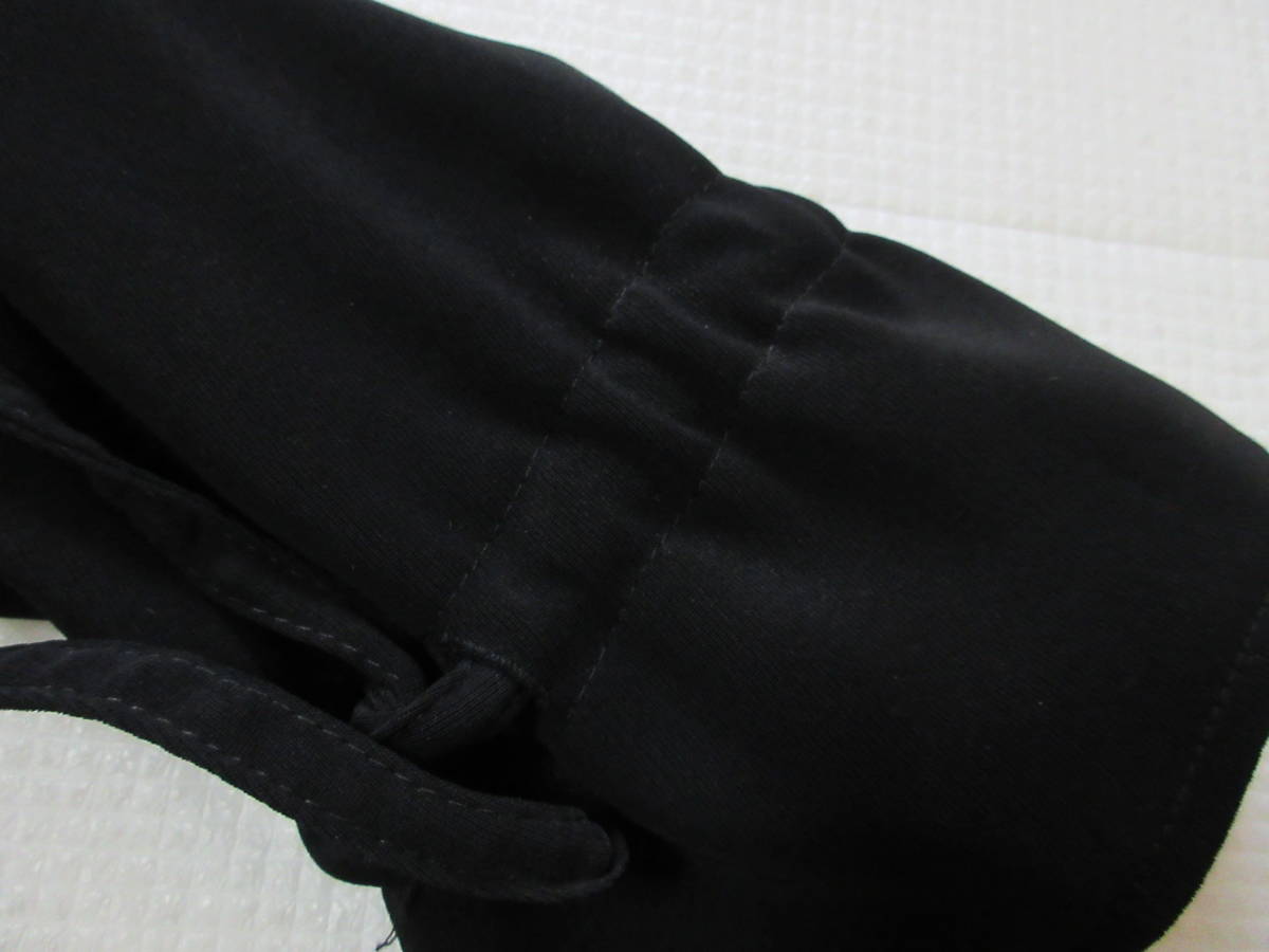 st.ALMEIDA セントアルメイダ コート M 黒 前ボタン 袖リボン（B57）