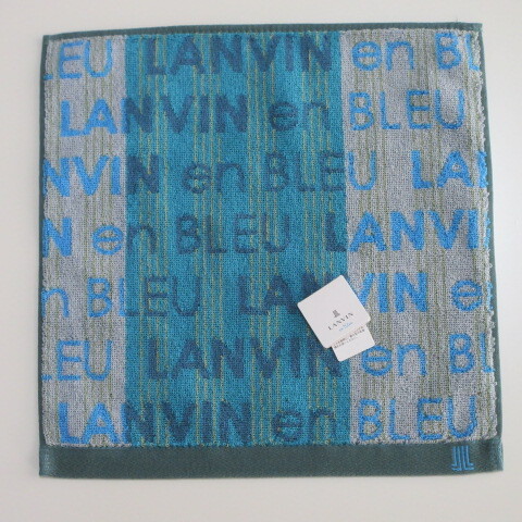 メンズタオルハンカチ【LANVIN en Bleu】ランバンオンブルー ハンドタオル/グリーン_画像2