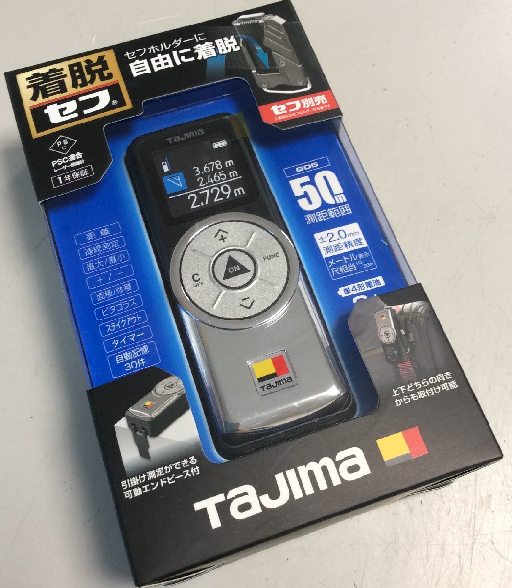 【RKGHD】1円～Tajima/セフレーザー距離計/測距範囲：0.1m～50m/TSFLK-G05BK/新品/きれ_画像1