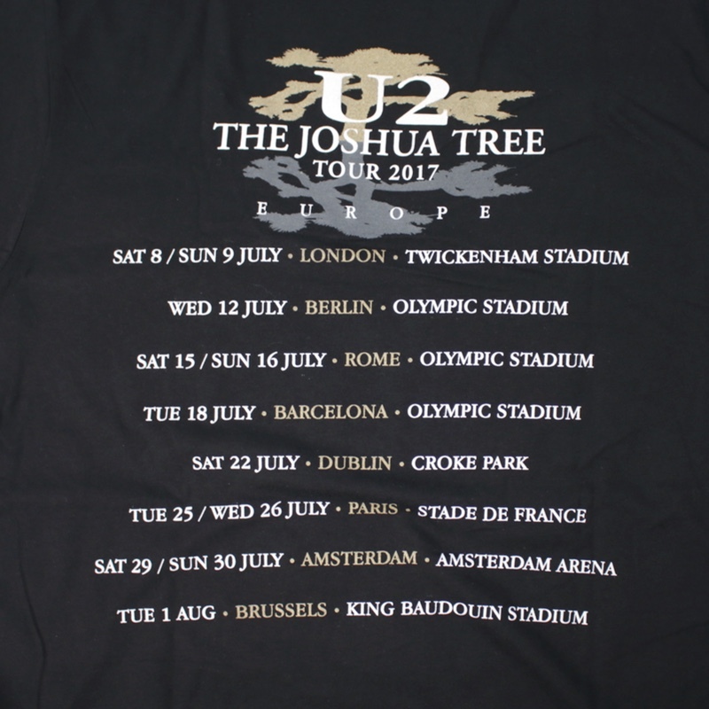 (L) U2 JOSHUA TREE ヨーロッパツアー2017 Tシャツ オフィシャル 新品 インク 【メール便可】 [9018826]の画像5