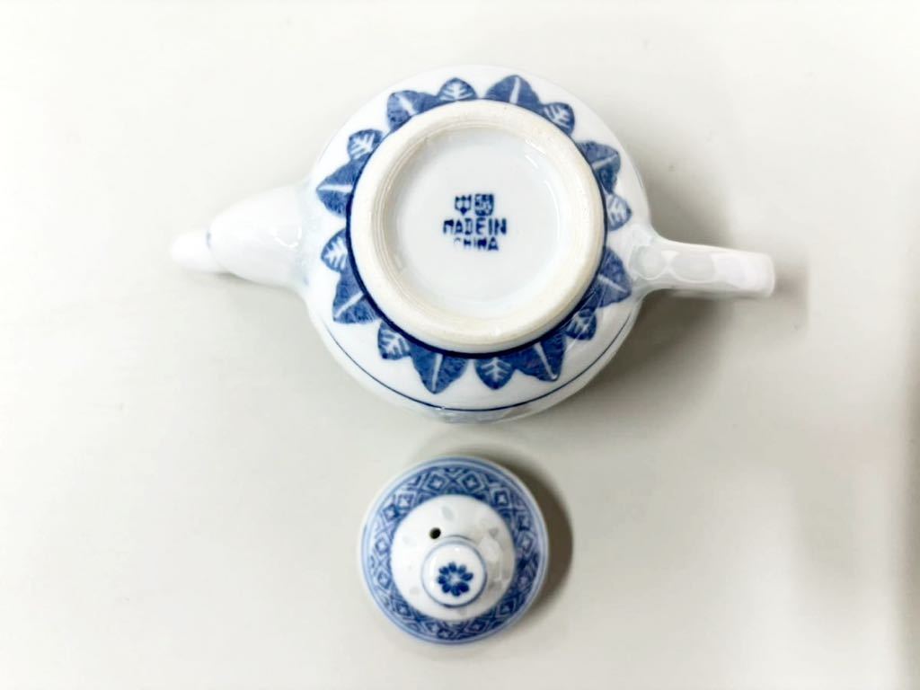 中国景徳鎮製 急須 湯呑 茶器 セットの画像8