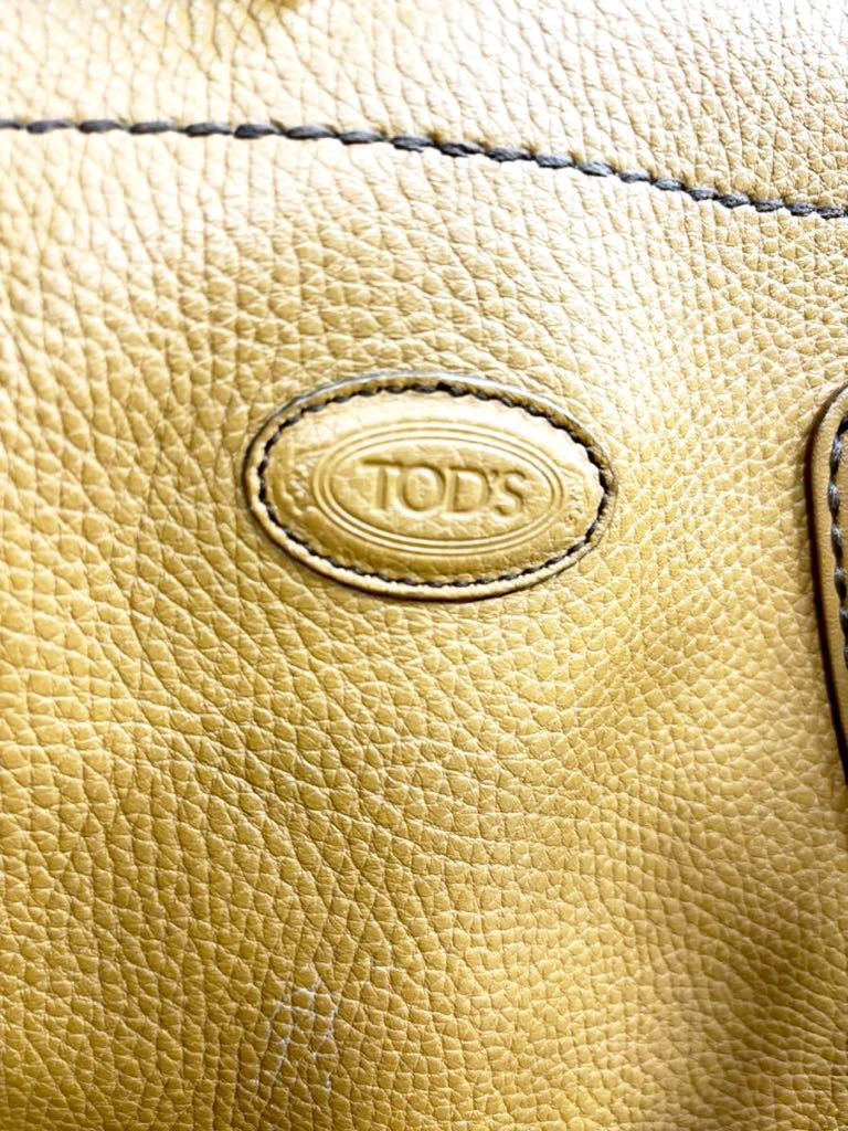 1円〜　Tod's トッズ　本革 レザー ブラウン ハンドバッグ トートバッグ　美品_画像10