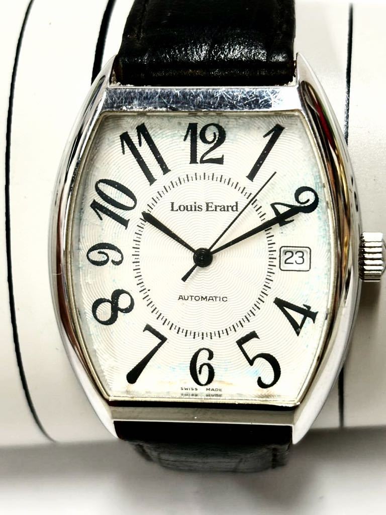 稼働品】Louis Erard ルイエラール自動巻きメンズ腕時計80050 スクエア