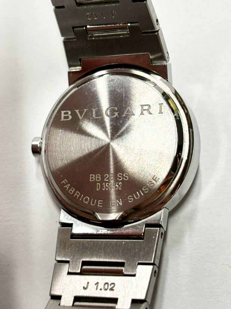 BVLGARI ブルガリ レディース 腕時計 クォーツ 電池式 稼働品 BB 26 SS ダイヤ12P 美品_画像5
