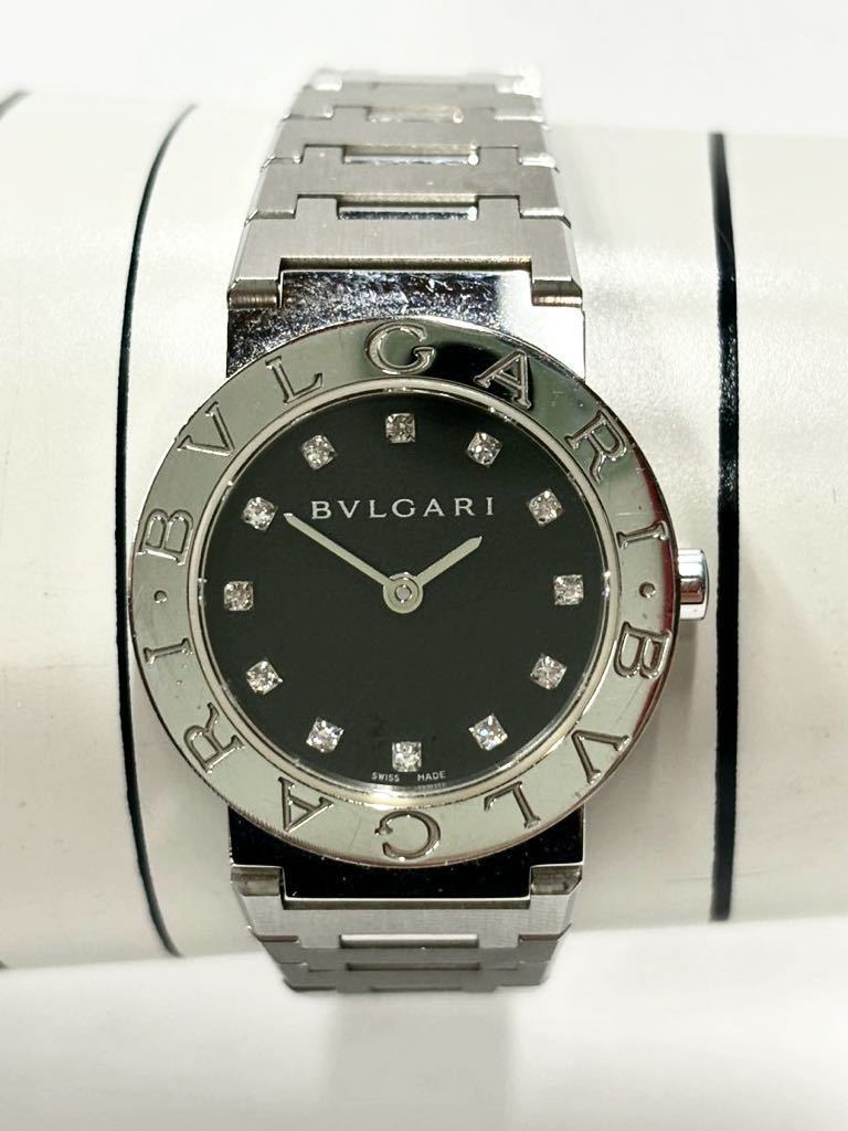BVLGARI ブルガリ レディース 腕時計 クォーツ 電池式 稼働品 BB 26 SS ダイヤ12P 美品_画像1