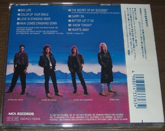 国内盤 旧規格 CD 3200円盤 ナイト・レンジャー Night Ranger ビッグ・ライフ Big Life 32XD-634 消費税表記無し 80´sの画像3