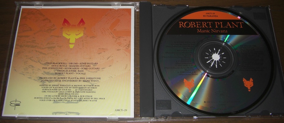 国内盤 旧規格 CD ロバート・プラント ROBERT PLANT マニック・ネヴァーナ Manic Nirvana AMCY-29 レッド・ツェッペリン Led Zeppelin_画像2