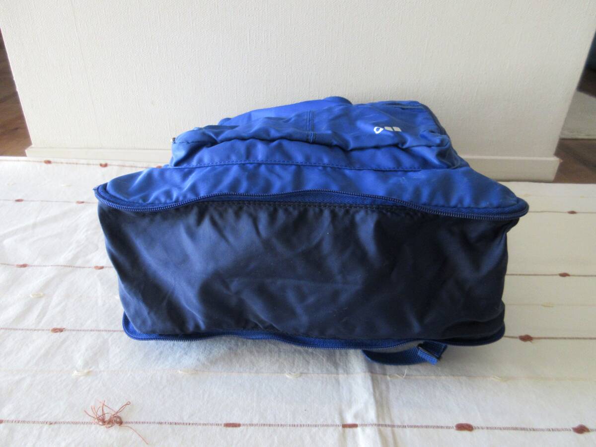 adidas アディダス 2way ナップサック リュックサック 巾着バッグ 収納袋 青 ブルー ジム ナイロンバッグ トートバッグ コンパクトバッグの画像3