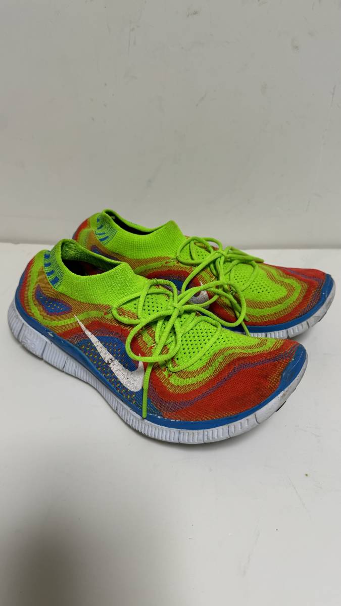 NIKE FREE 5.0 FLYKNIT　フライニット レインボー 27センチ 虹色 ランニング ジョギング 　超美品_画像1