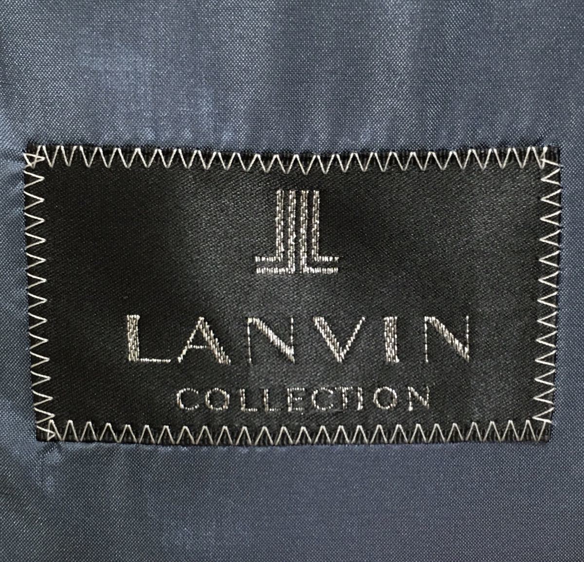 極美品★ランバン テーラード ジャケット LANVIN ブラック 黒 チェック メンズ 春秋冬 R48 L位 A293_画像6