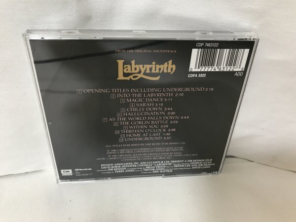 F852 ラビリンス オリジナルサウンドトラック デビッドボウイ輸入盤CD_画像2