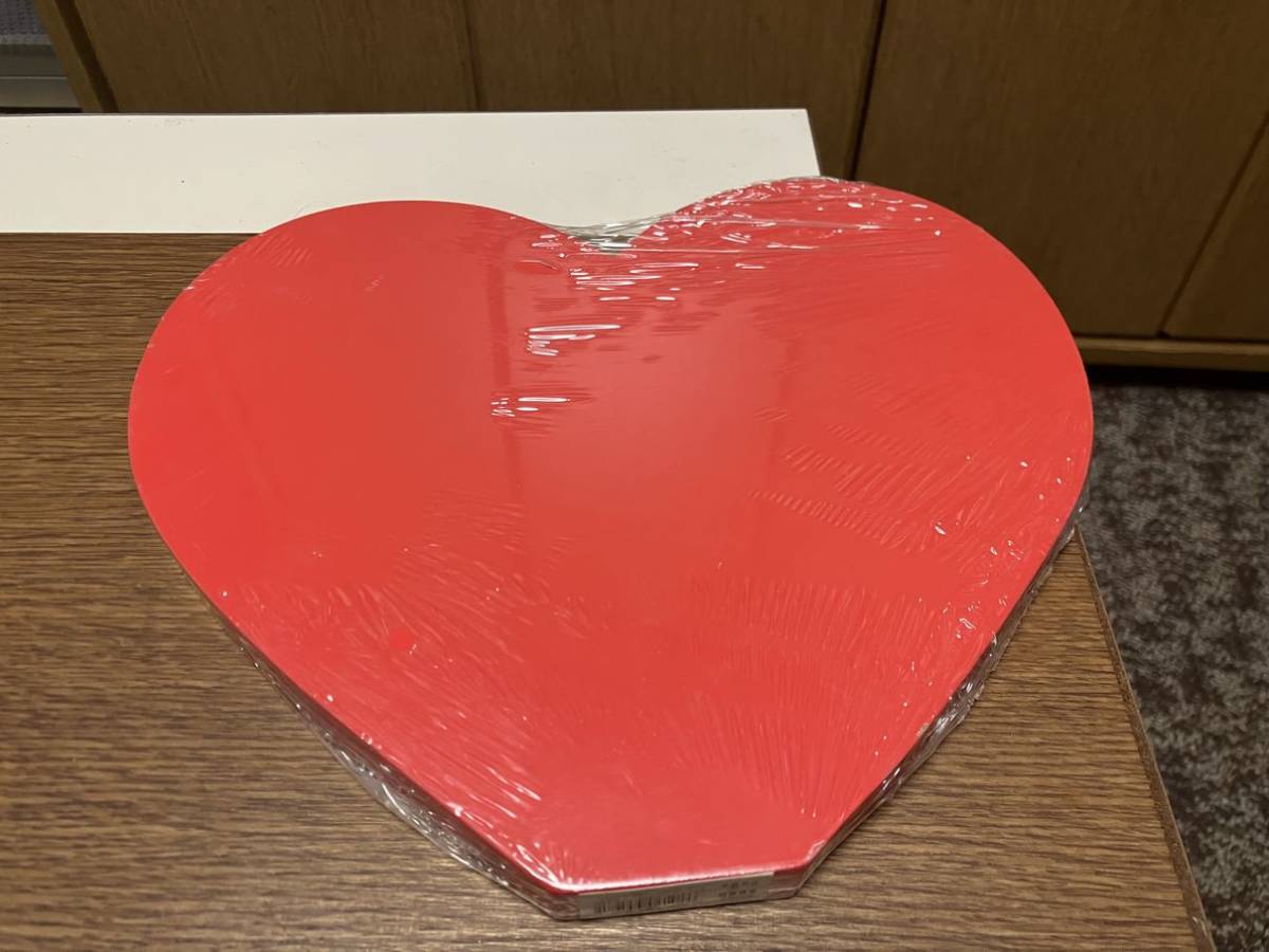 木製ハート型オブジェ LOVE Heart Wooden symbol red 未開封品_画像1
