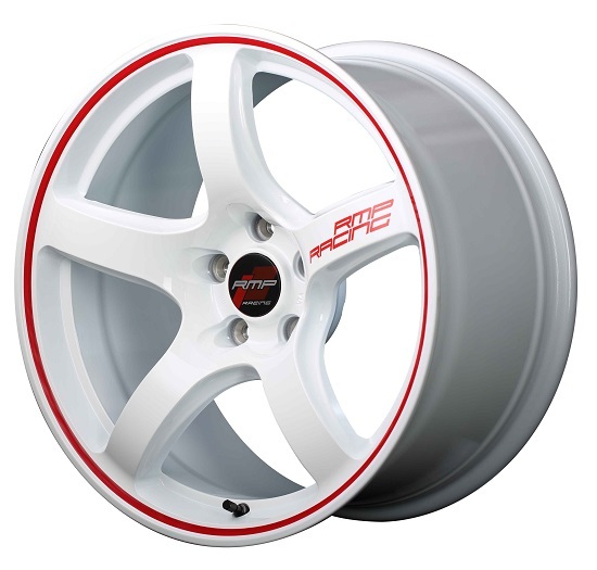 MID RMPレーシング R50 ホイール ホワイト/リムレッドライン 18インチ×8.5J +45 5H120 輸入車 入数：1台分(4本)_画像1