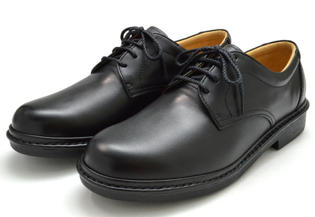 新品 リナシャンテバレンチノ 3023 黒 25.5cm メンズビジネスシューズ Rinescante Valentiano 紳士靴 プレーントウ 通勤通学 就活 靴