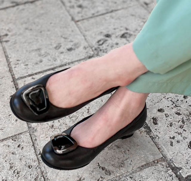  бесплатная доставка новый товар mone женский балетки 881406 чёрный 22.5cm женский Wedge подошва Wedge обувь туфли-лодочки обувь сделано в Японии 