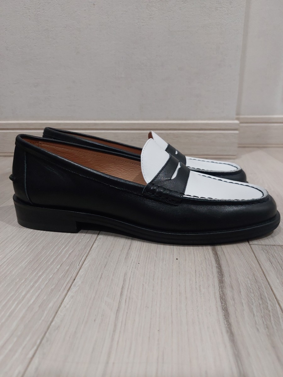  Loafer deck shoes men's United Arrows 25cm 7 black white 