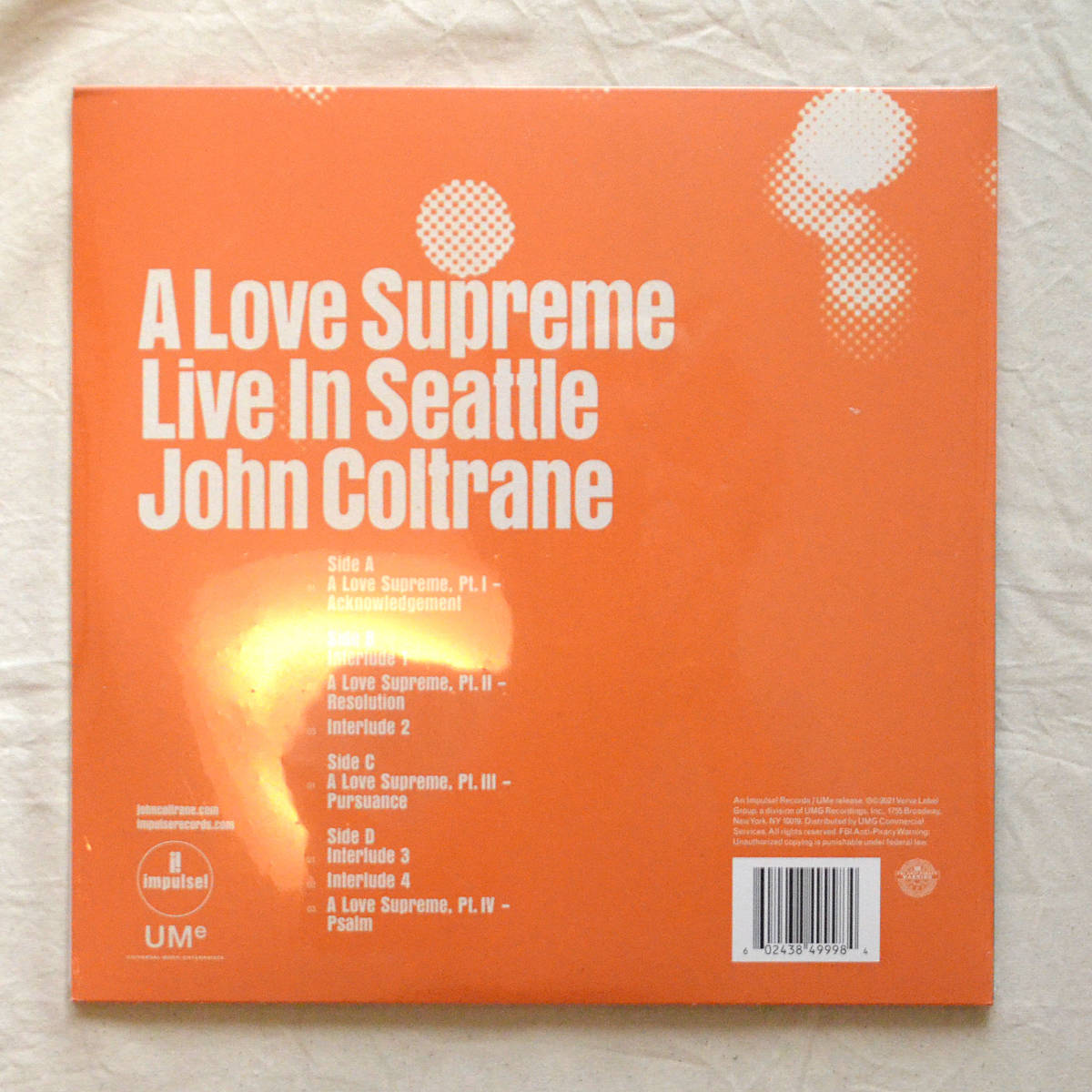 【シールド未開封2LP】A Love Supreme Live In Seattle John Coltrane ジョン・コルトレーン ファラオ・サンダース スピリチュアル・ジャズ_画像2