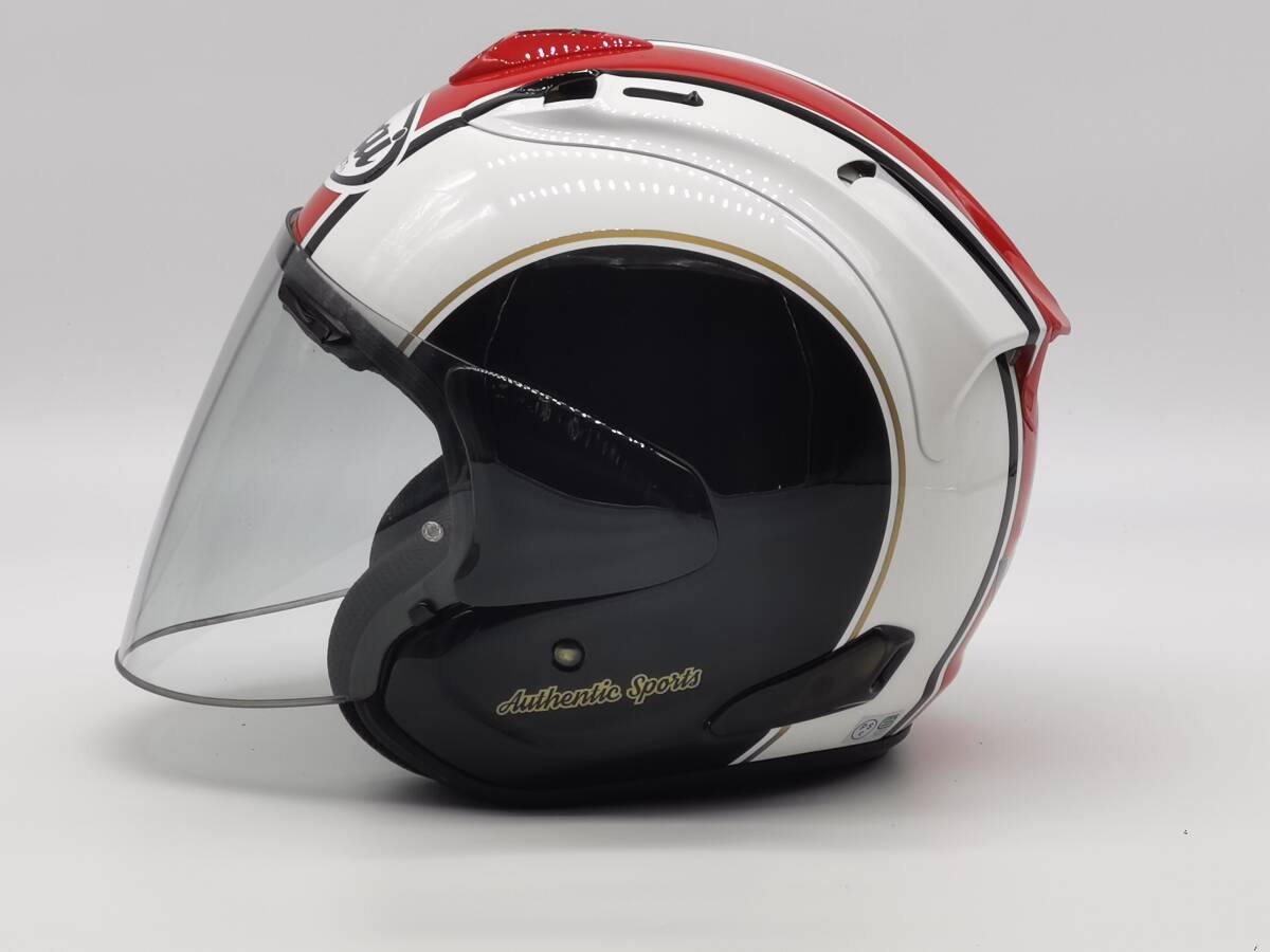 Arai アライ VZ-RAM STRIPE YAMAHA ストライプ VZ-Ram ヤマハ ジェットヘルメット Mサイズ_画像6